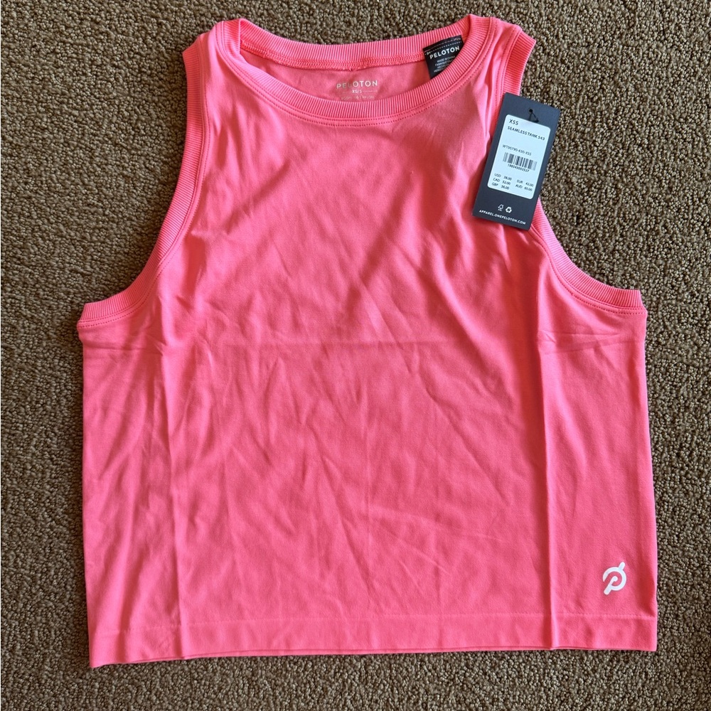 Peloton Pink Sleeveless Crop Tank Top